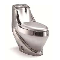 Luxury Bathroom Ceramic Silver Color Toilet Bowl Silver Water Saving Water Close Toilet