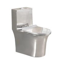 Hot Sale Silver Colored Toilet , S-trap Siphonic Colored One-piece Commode Set